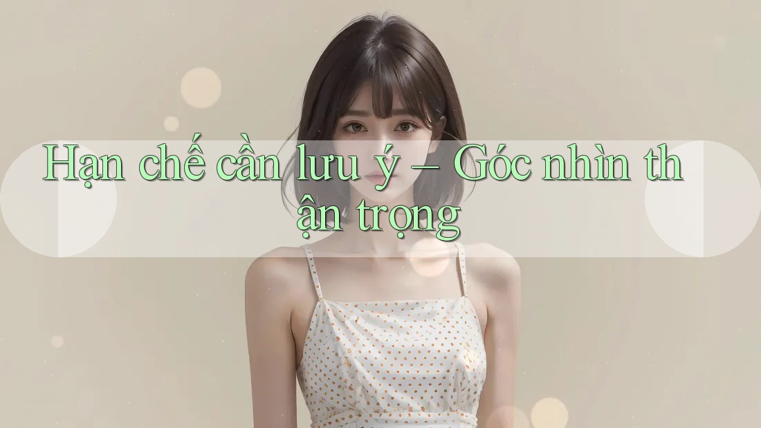 Hạn chế cần lưu ý – góc nhìn thận trọng Hạn chế cần lưu ý – góc nhìn thận trọng