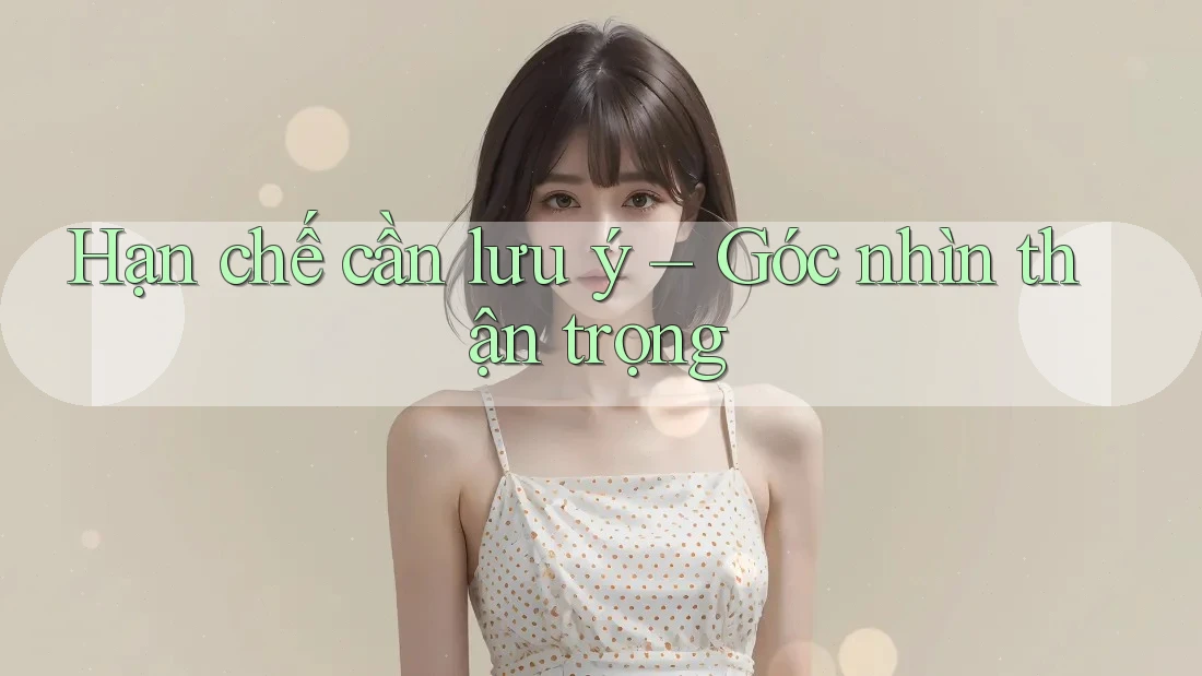 Hạn chế cần lưu ý – góc nhìn thận trọng Hạn chế cần lưu ý – góc nhìn thận trọng