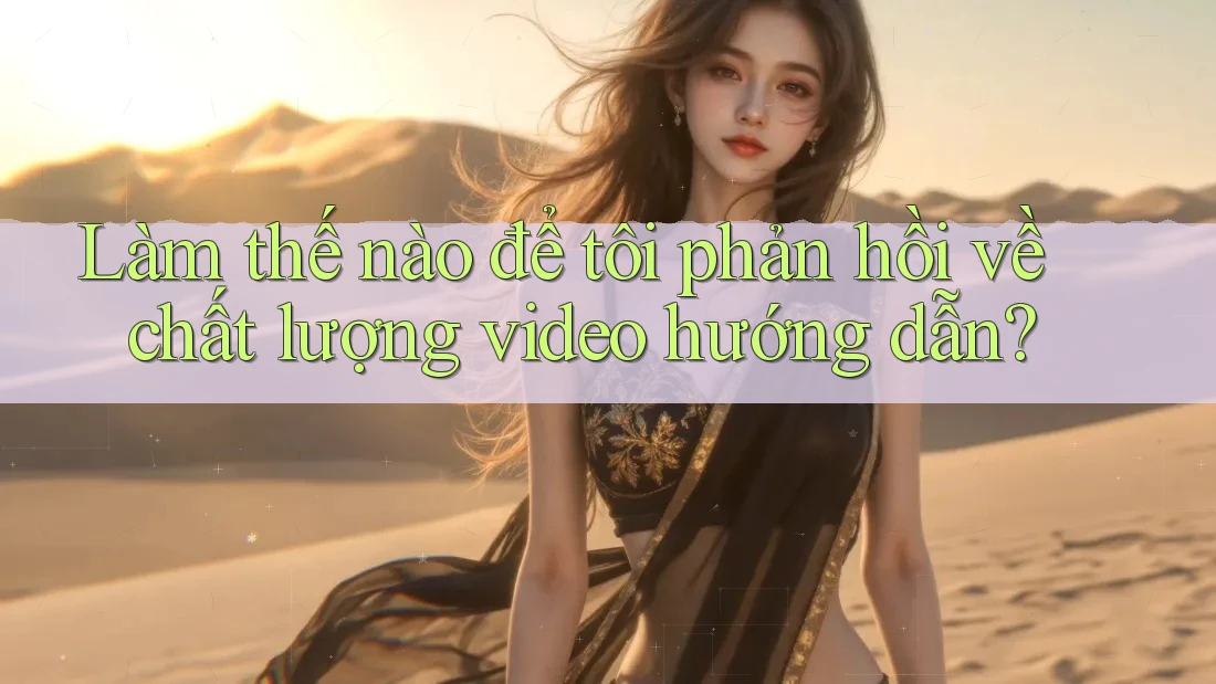 Làm thế nào để tôi phản hồi về chất lượng video hướng dẫn? Làm thế nào để tôi phản hồi về chất lượng video hướng dẫn?